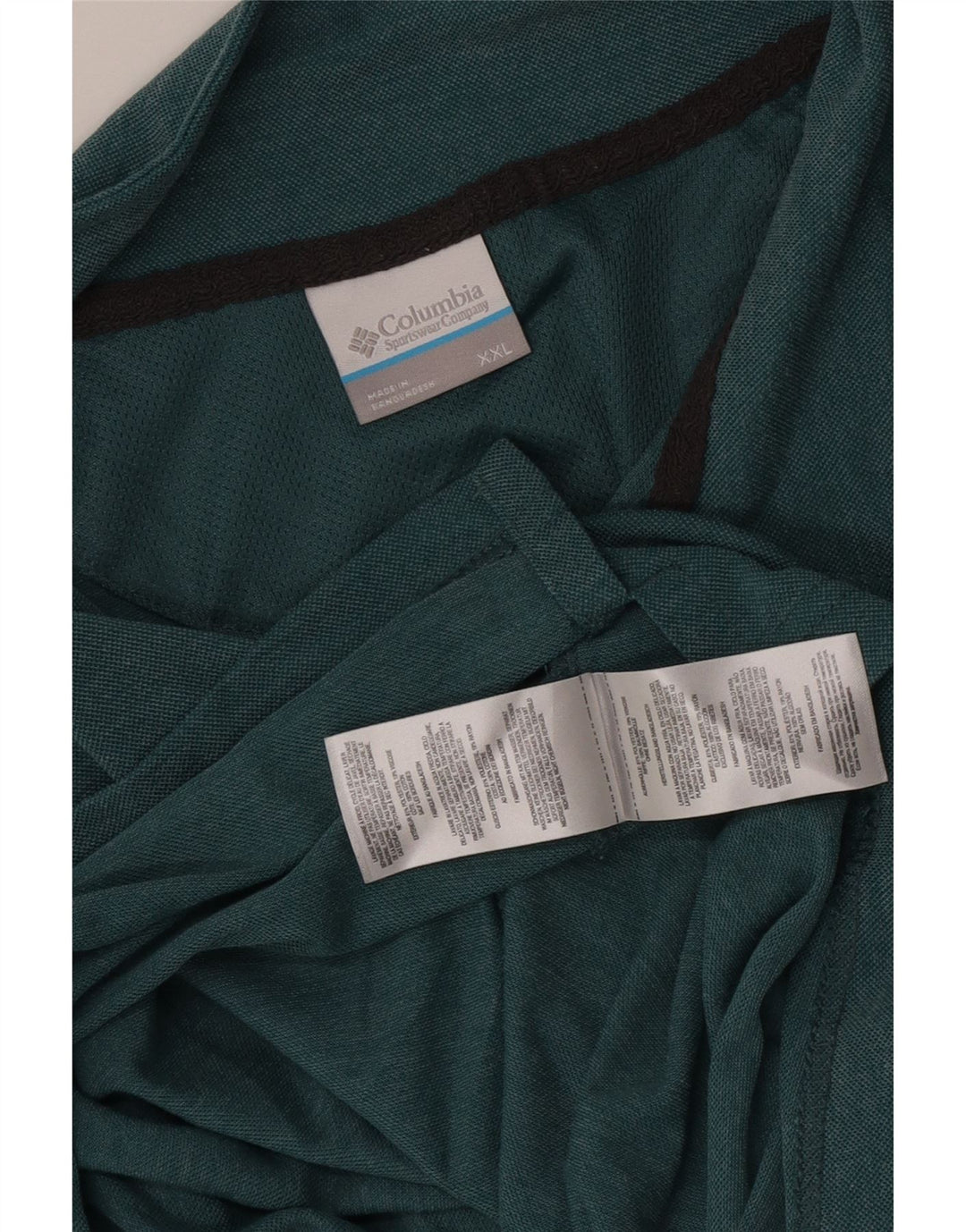 Мужская рубашка поло Columbia 2XL зеленая полиэстер