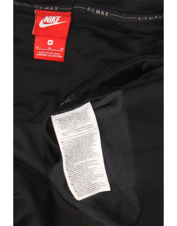 Мужская спортивная куртка с капюшоном и графикой Nike, средний черный хлопок, хлопковая куртка