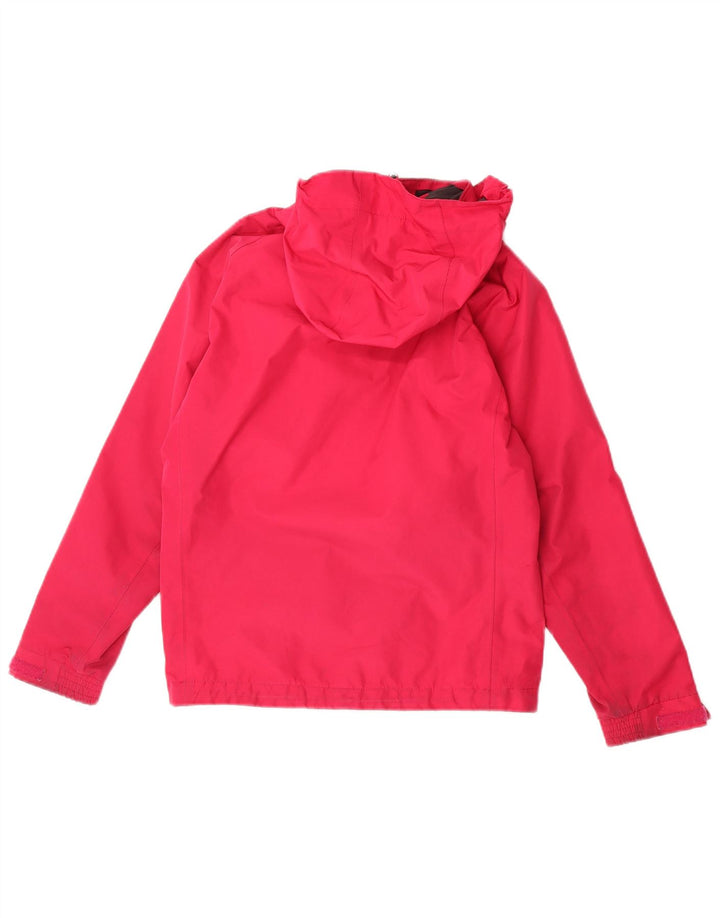 Helly Hansen Дождевик с капюшоном и графическим рисунком для девочек 11–12 лет, розовый полиэстер