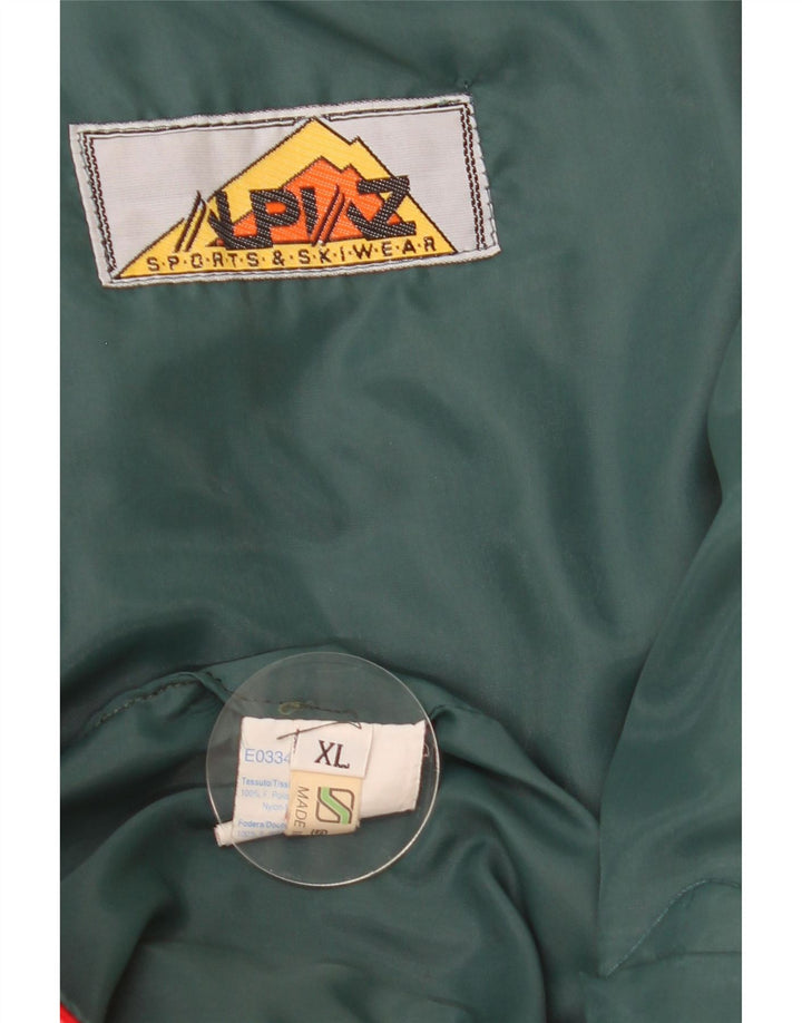 Винтажная мужская лыжная куртка UK 42 XL, красный полиэстер