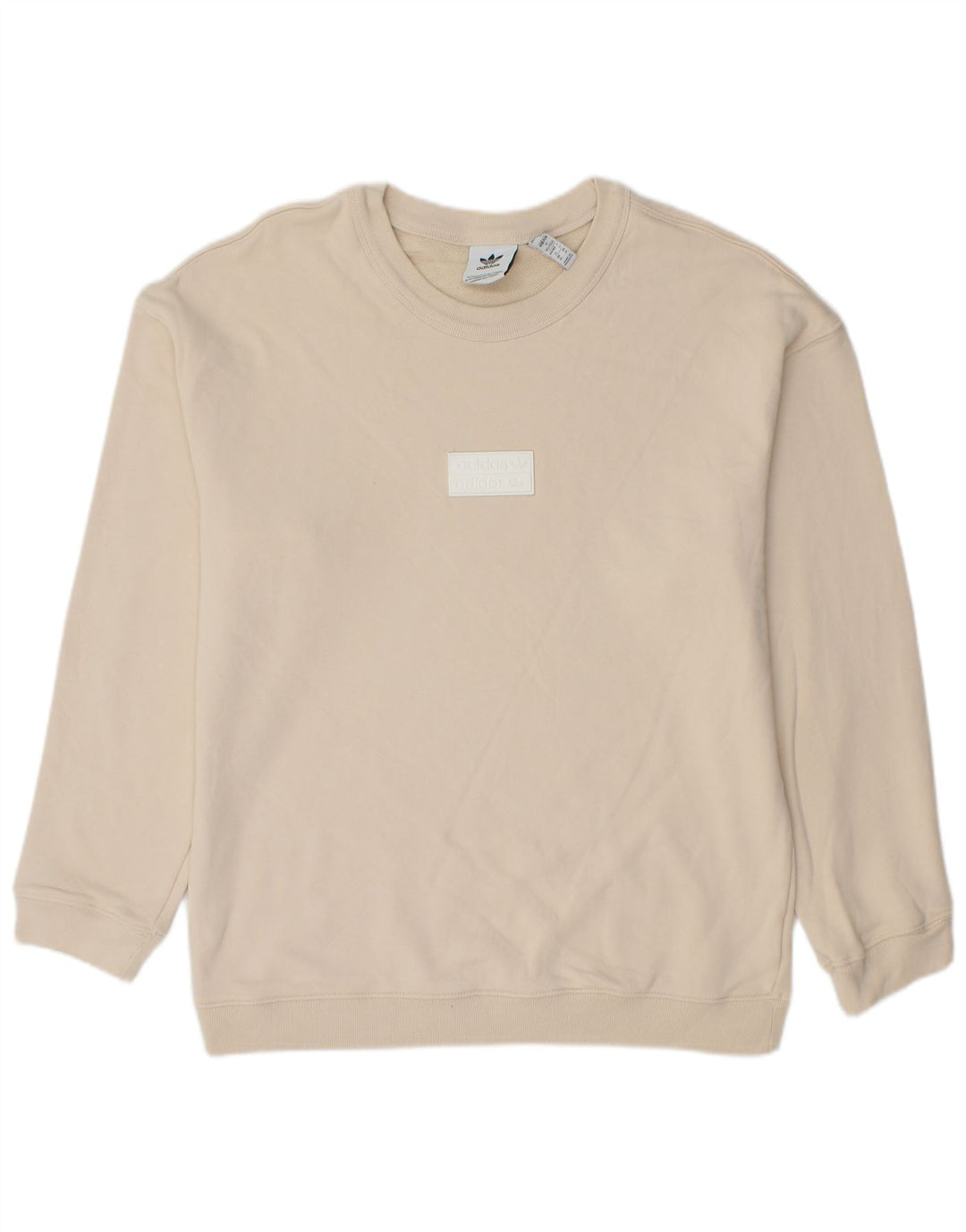 Мужской свитшот ADIDAS, джемпер среднего размера, белый хлопок, хлопок