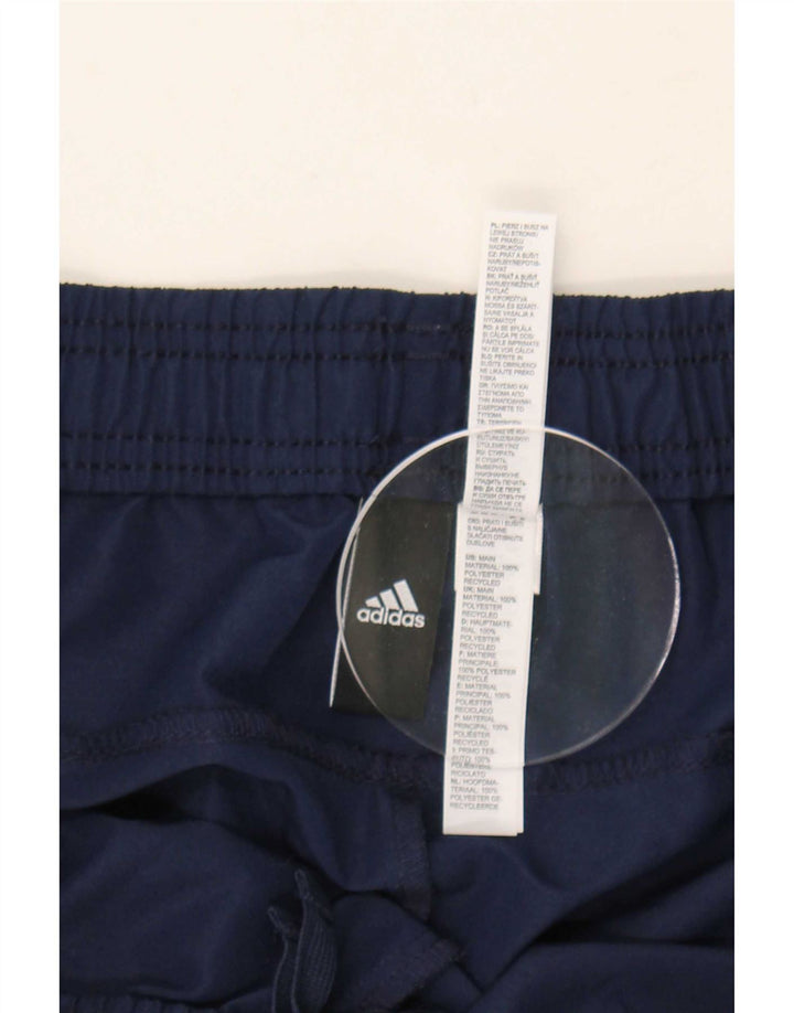 Мужские спортивные брюки Adidas с графическим рисунком, большие темно-синие полиэстеровые брюки