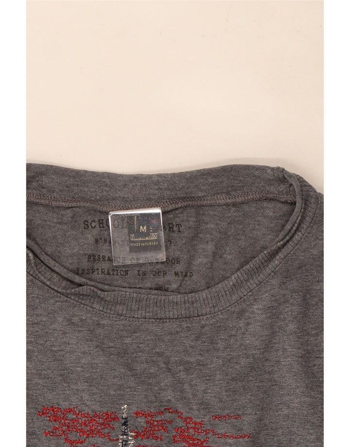 Napapijri Мужской топ с длинным рукавом и рисунком, средний серый