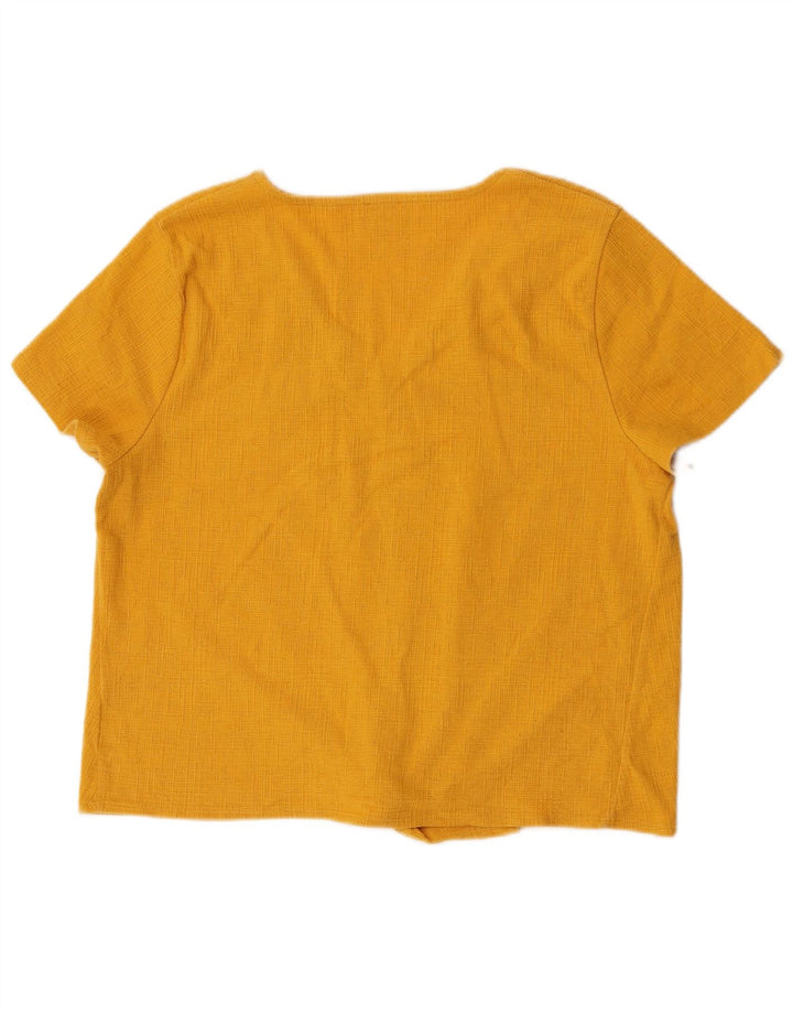 Женская блузка с завязкой спереди J. Crew, британский цвет 18 XL, желтый хлопок