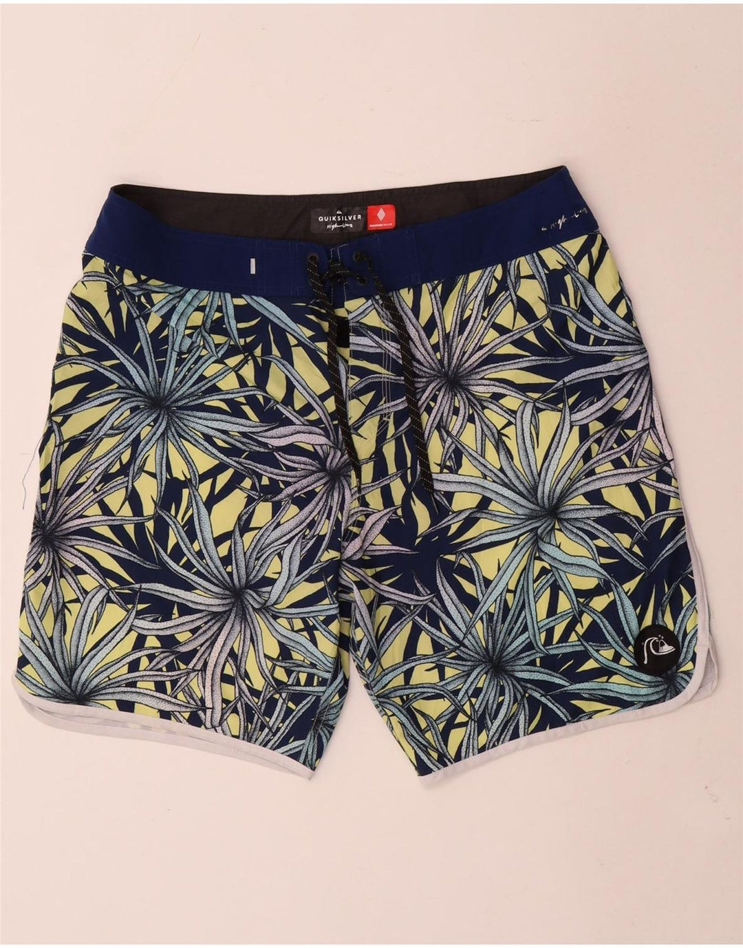Мужские шорты для плавания Quiksilver, полиэстер, большие синие с цветочным принтом