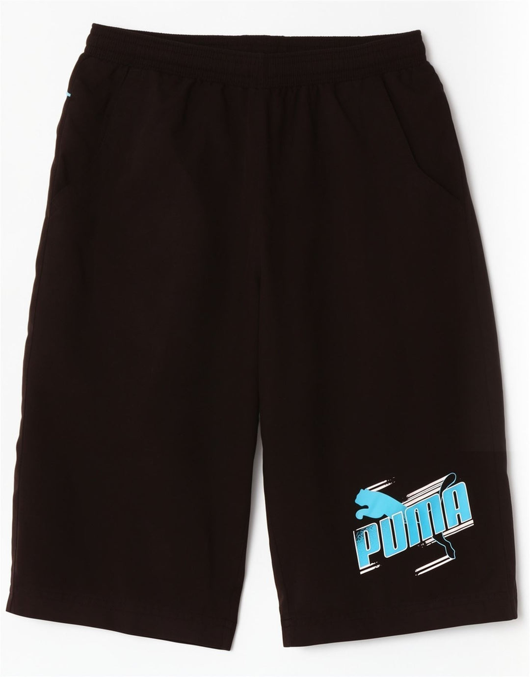Спортивные шорты Puma для мальчиков с графикой, 11-12 лет, черный полиэстер