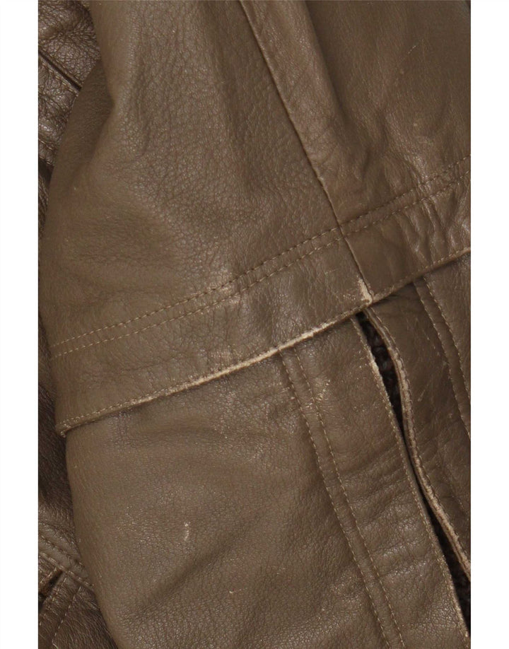 Мужская кожаная куртка Stephen IT 52 XL Хаки