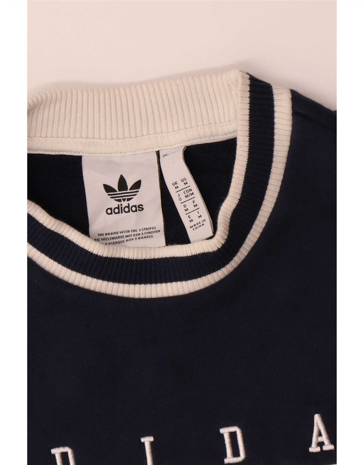 Мужской свитшот Adidas с графическим рисунком, средний темно-синий хлопковый джемпер