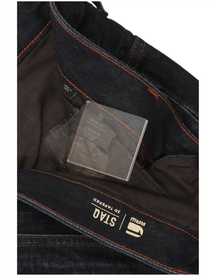 Мужские зауженные джинсы G-STAR W33 L34 темно-синие, хлопок