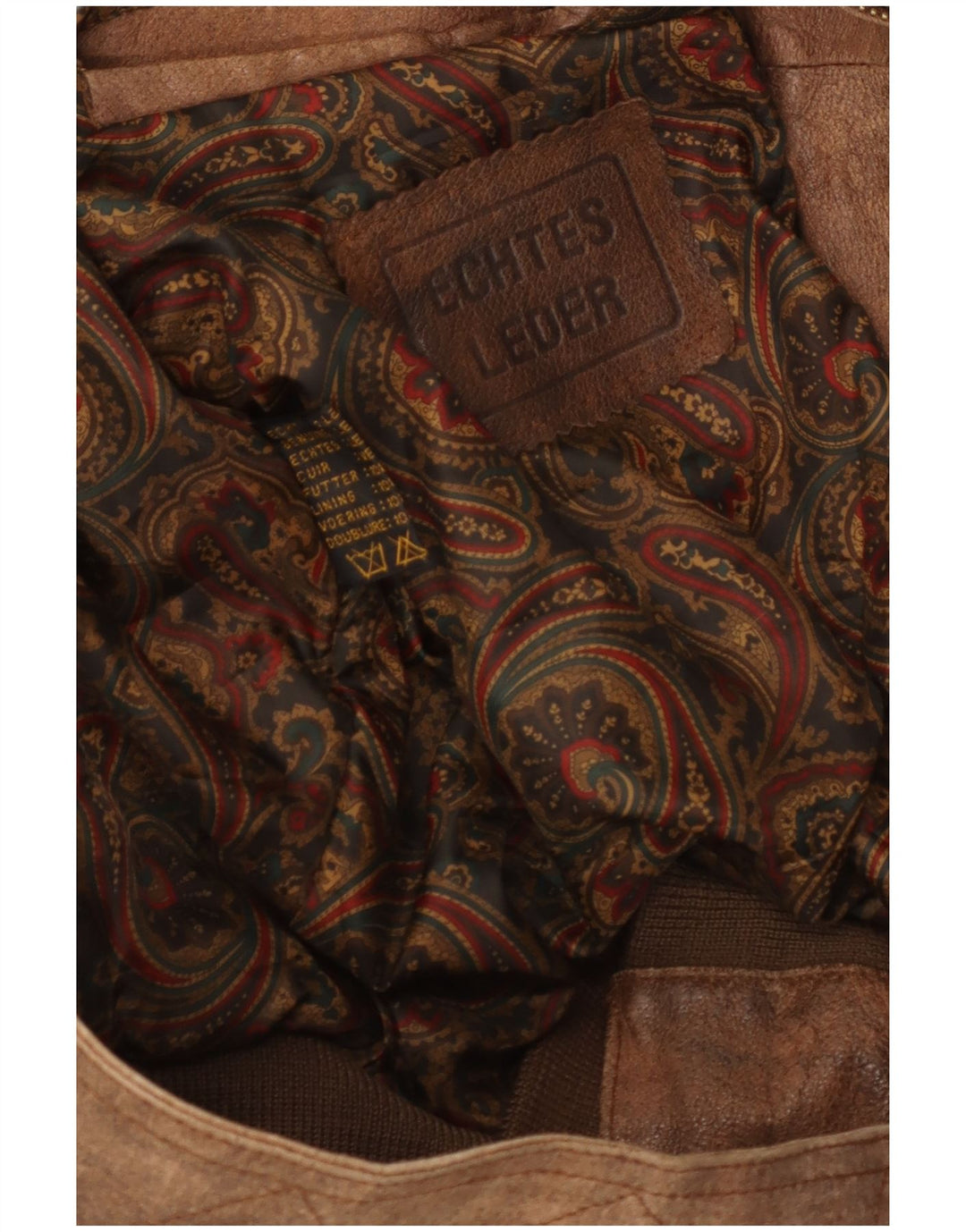 Винтажная мужская кожаная куртка UK 42 XL Коричневая кожаная