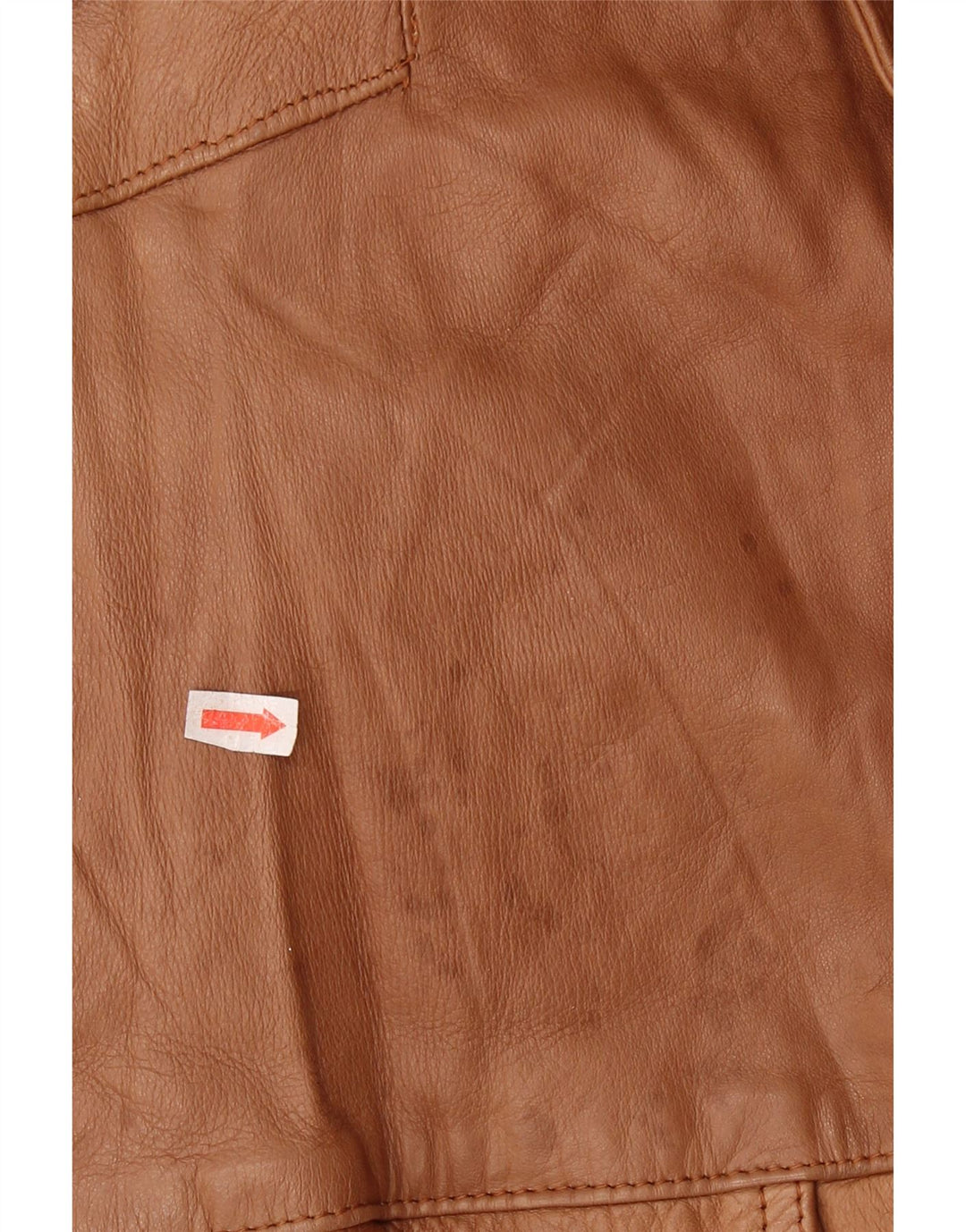 Мужская кожаная куртка в стиле милитари VINTAGE UK 44 2XL коричневая кожа