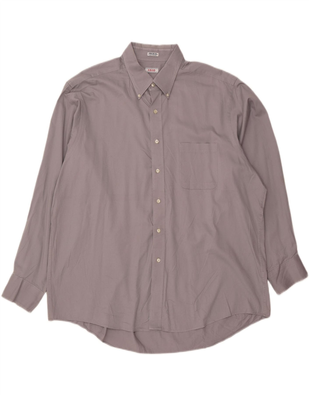 IZOD Мужская Рубашка 2XL Серый Хлопок