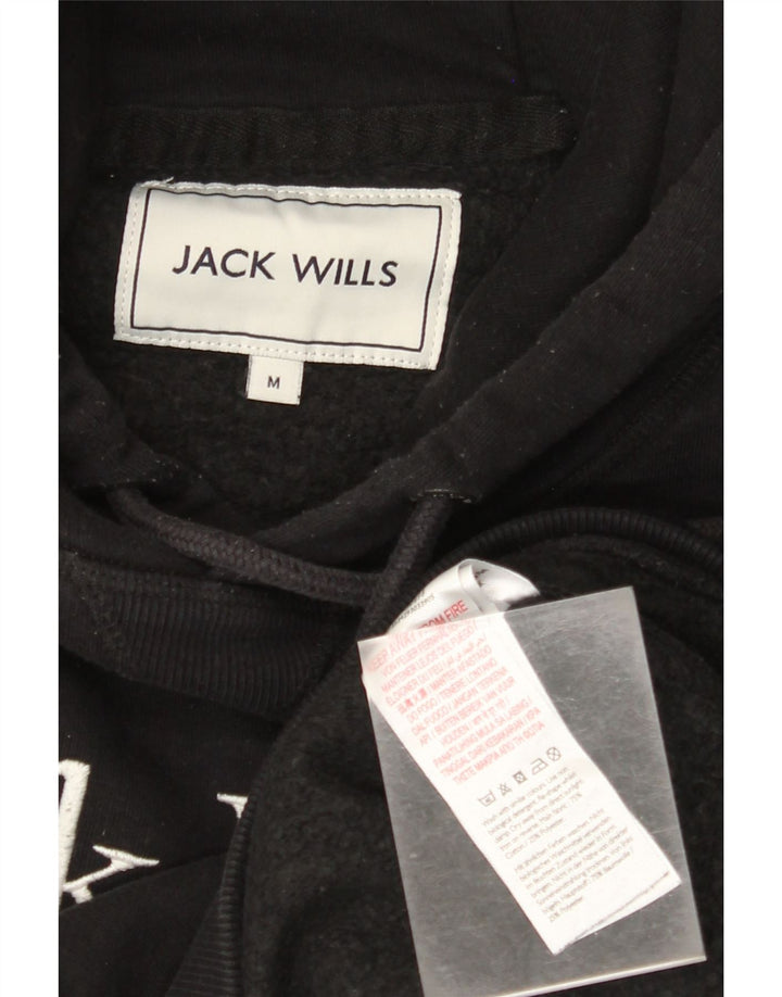 Мужской джемпер с капюшоном JACK WILLS, черный, хлопковый, среднего размера