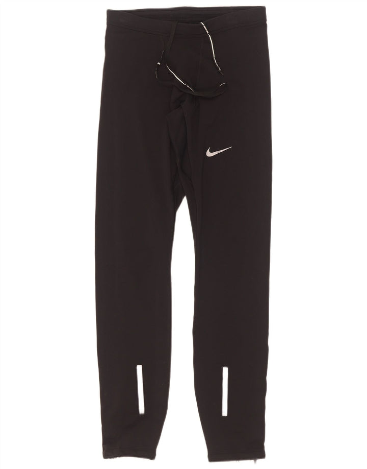 Женские леггинсы Nike Dri Fit UK 12, средний черный нейлон