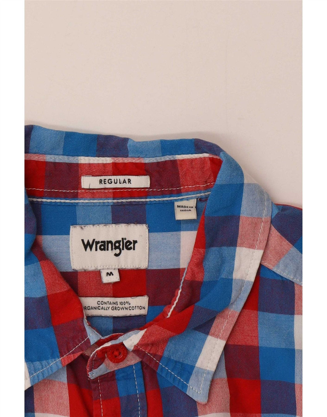 Мужская рубашка стандартного кроя Wrangler, средний размер, разноцветная клетка, хлопок