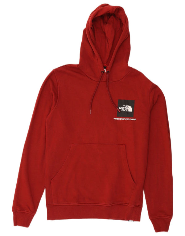 Мужской джемпер с капюшоном The North Face, маленький бордовый, хлопок