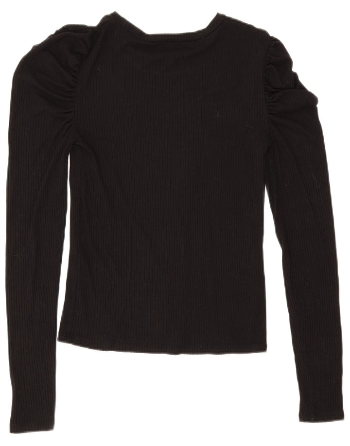 Женская блузка с длинным рукавом Zara UK 12, средний черный