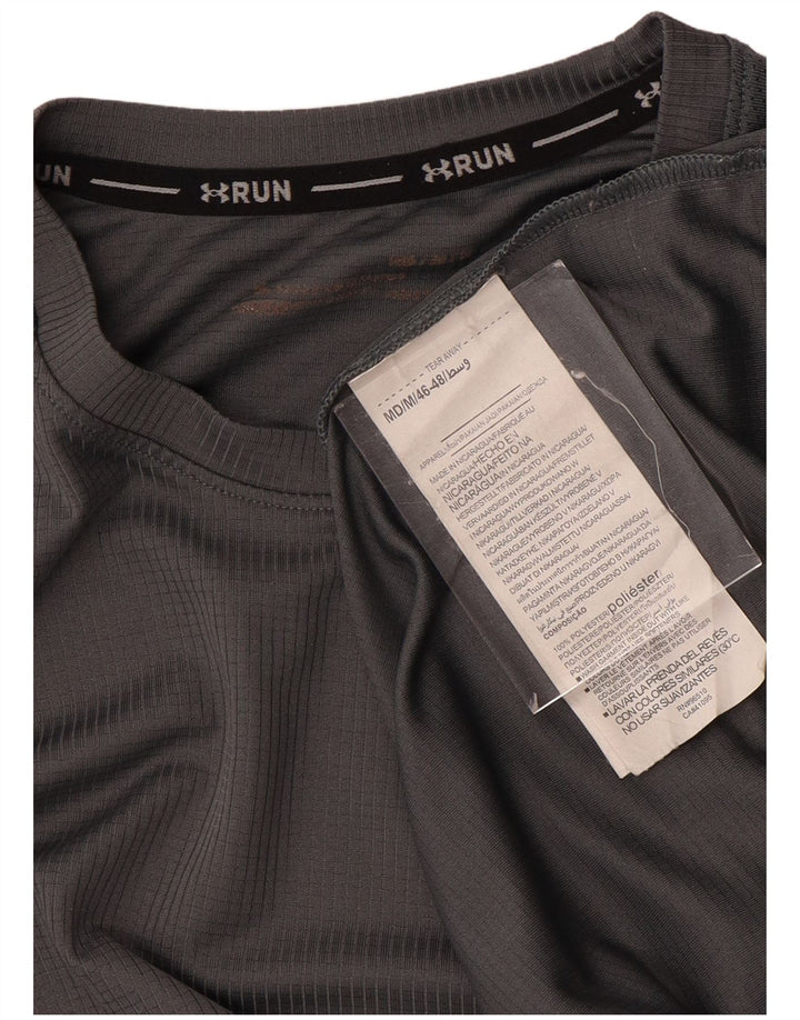 Мужская футболка с рисунком Under Armour Heat Gear, верх из полиэстера среднего серого цвета