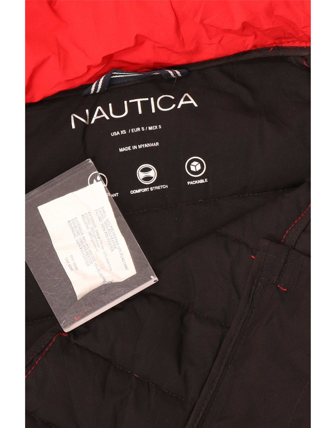 Женская утепленная куртка Nautica с капюшоном UK 6 XS, красный полиэстер