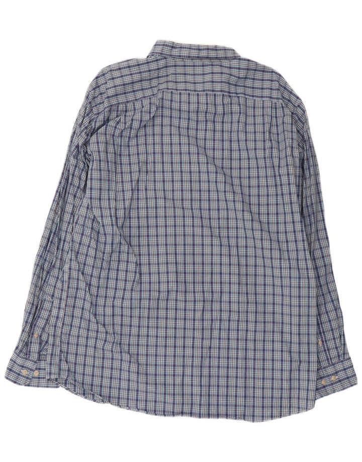 Мужская рубашка Nautica XL, синяя клетка, хлопок