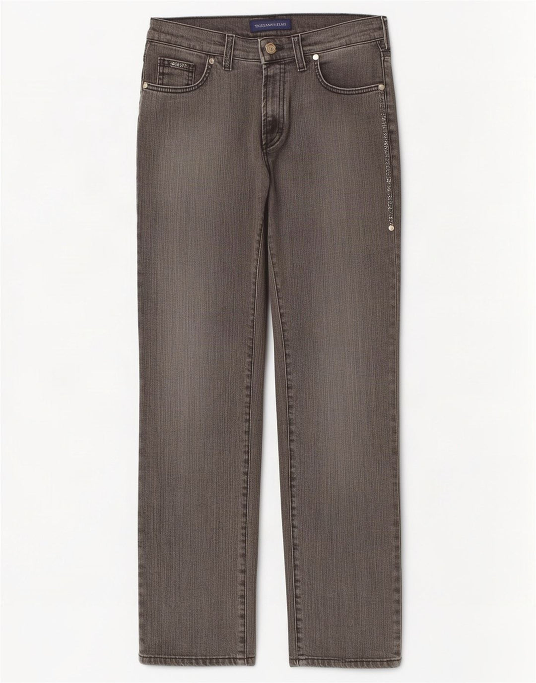 Женские прямые джинсы Trussardi W27 L28 серые, хлопок