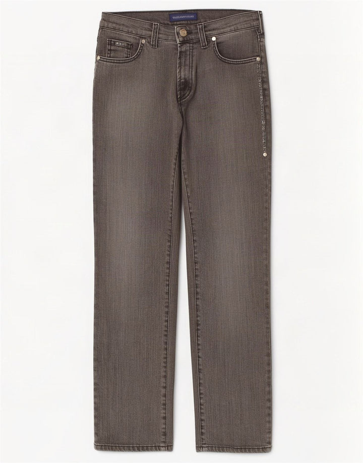 Женские прямые джинсы Trussardi W27 L28 серые, хлопок