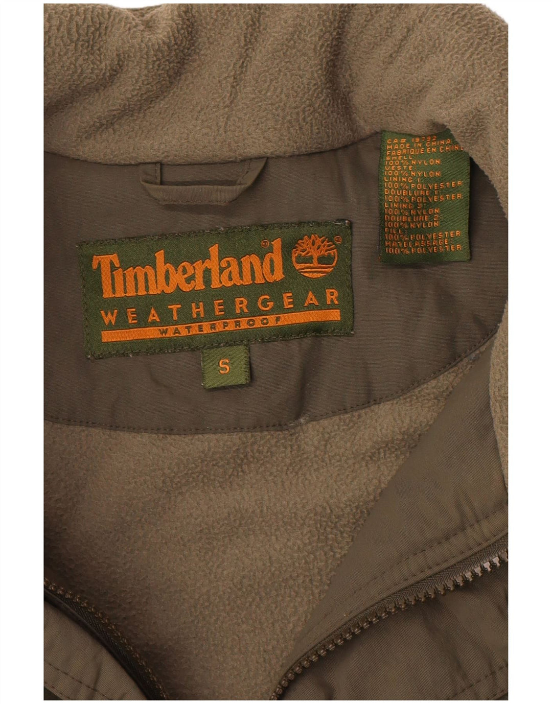 Мужская ветровка свободного покроя Timberland UK 36, маленький нейлон цвета хаки