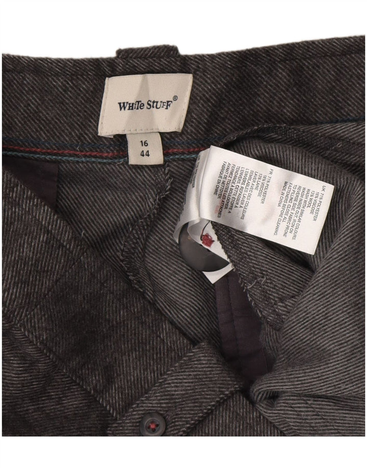 Женские прямые повседневные брюки WHITE STUFF UK 16, большие W34 L29, серые