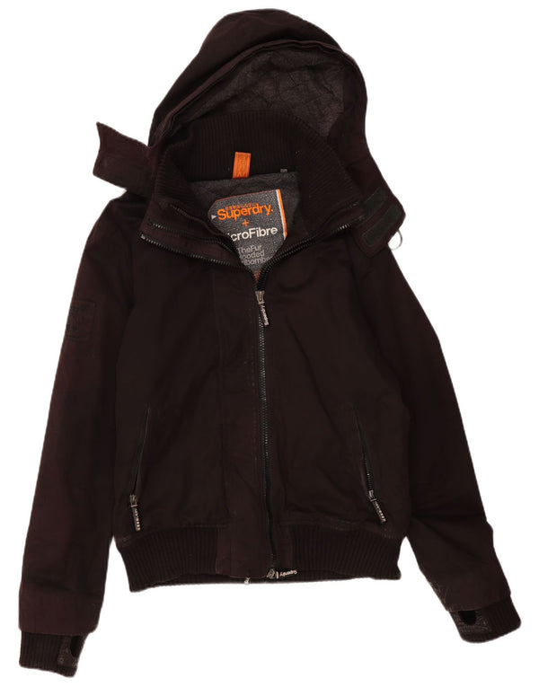Мужская куртка-бомбер с капюшоном Superdry The Windbomber UK 40, большая коричневая