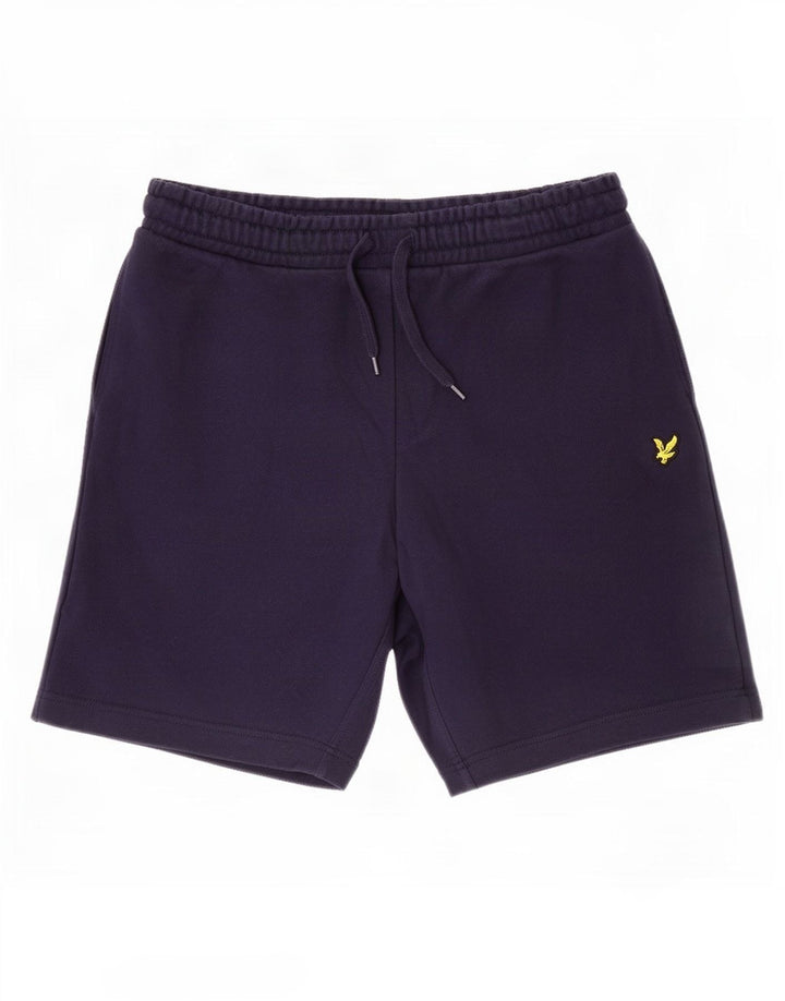 Мужские спортивные шорты Lyle & Scott среднего размера, темно-синие, хлопковые