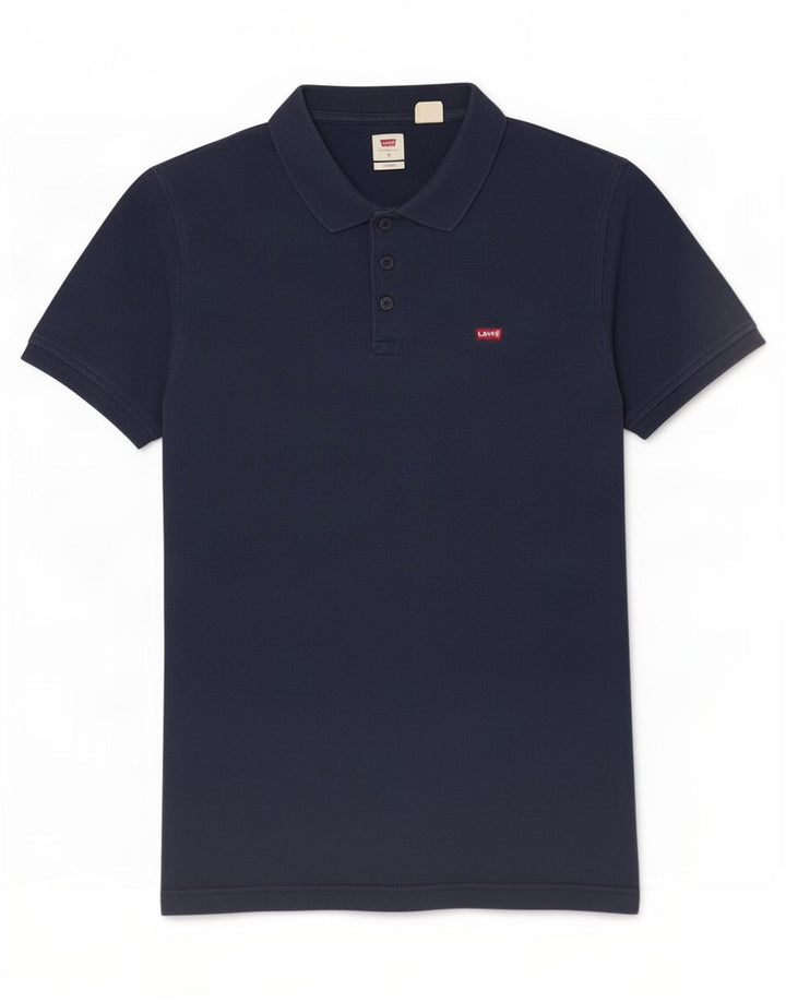 Мужская рубашка поло Levi's Standard, темно-синяя, хлопковая, среднего размера