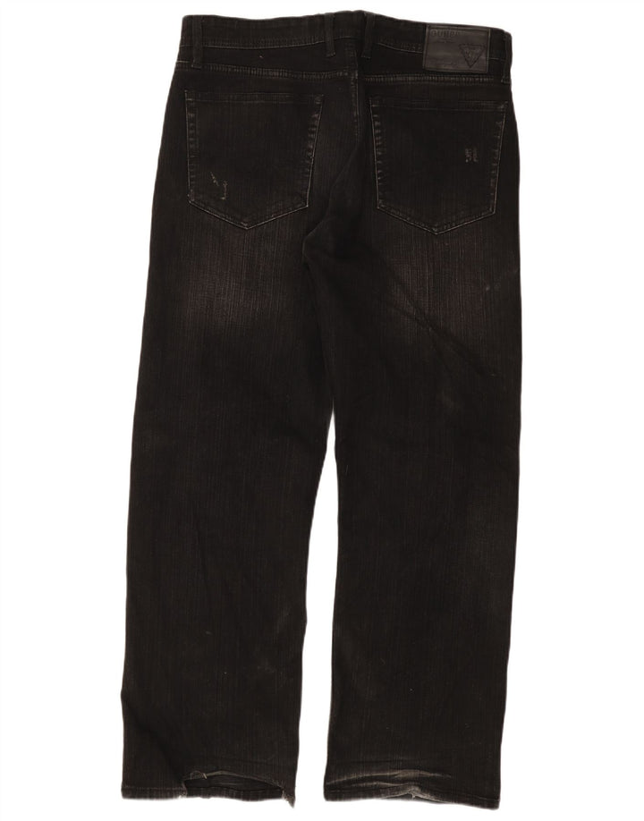 Мужские прямые джинсы GUESS W36 L30, черный хлопок