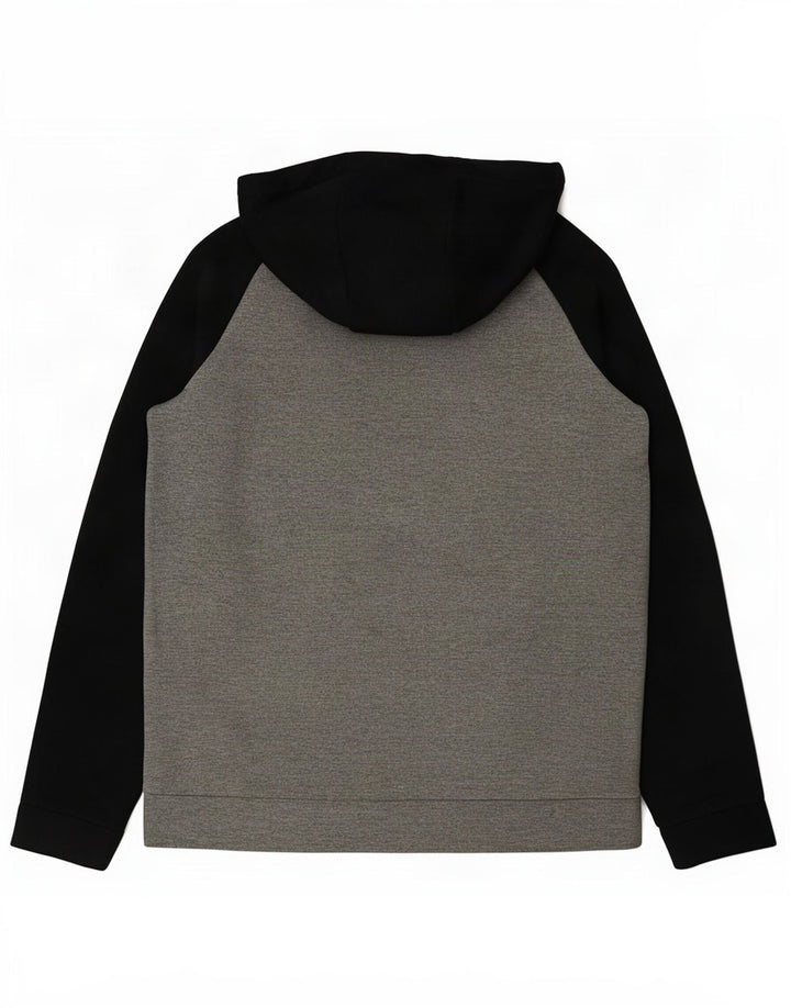 Мужской джемпер с капюшоном Nike Dri Fit, маленький серый, полиэстер с цветными блоками