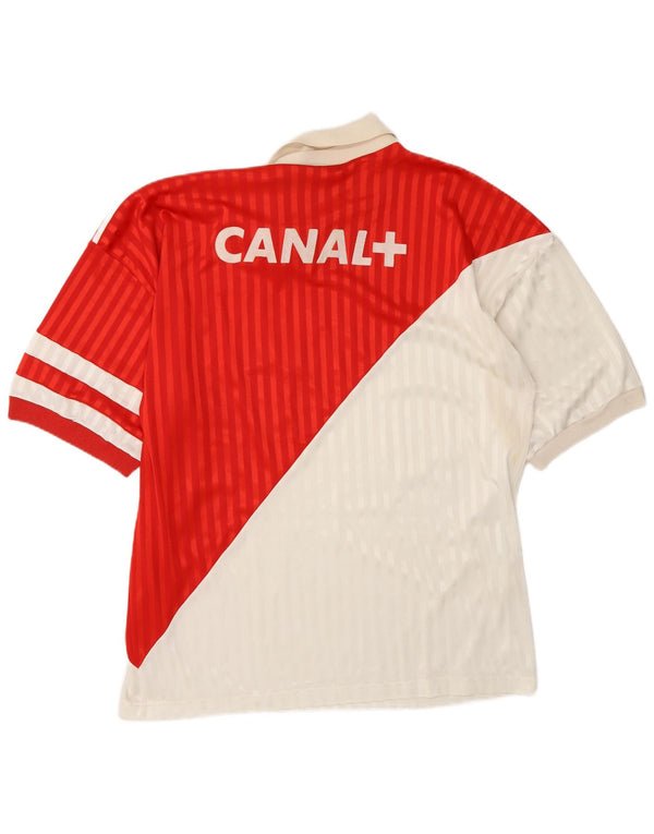 Мужская футбольная футболка Adidas Monaco Home 1990-1991, большая красная спортивная