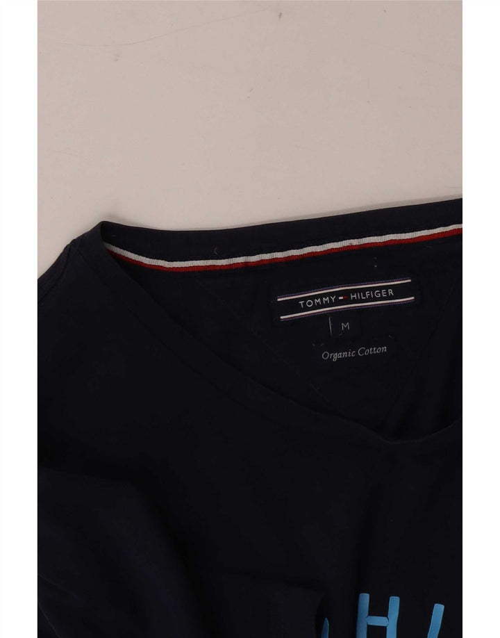 Мужская футболка с рисунком Tommy Hilfiger, средний темно-синий