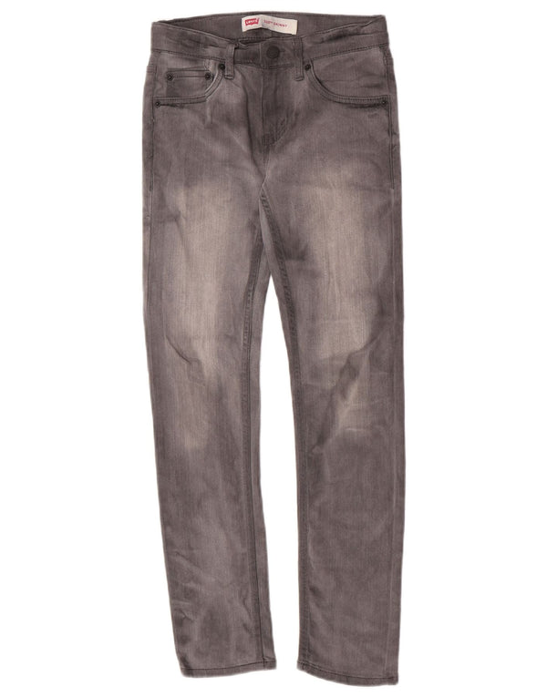 Джинсы скинни Levi's 510 для мальчиков 9–10 лет W25 L26, серый хлопок