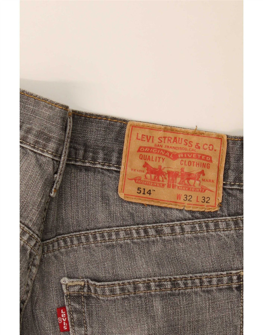 Женские прямые джинсы Levi's 514 W32 L32 Серые хлопковые