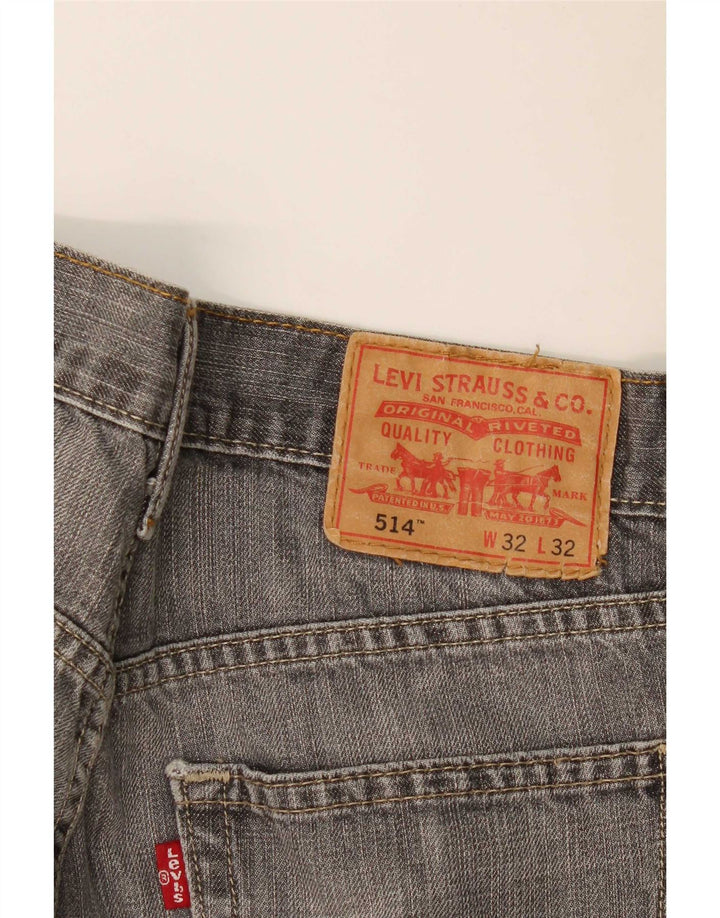 Женские прямые джинсы Levi's 514 W32 L32 Серые хлопковые
