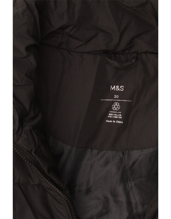 Женская стеганая куртка Marks & Spencer UK 20 2XL, черный полиэстер