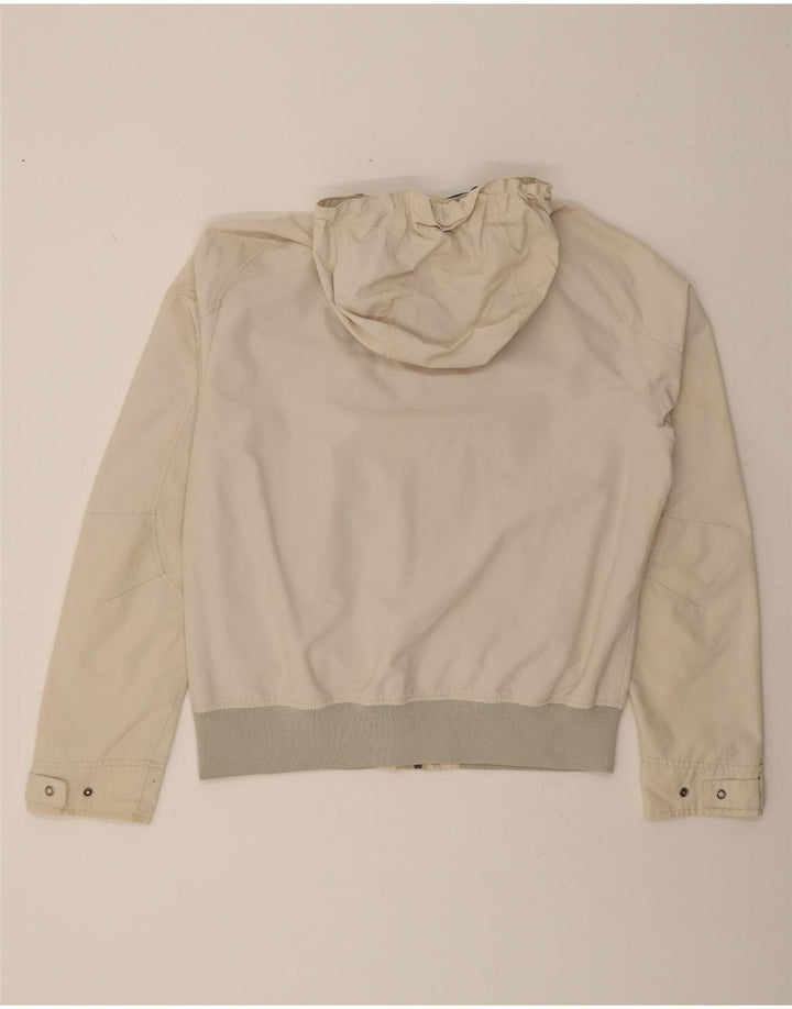 INVICTA Mens Hooded Rain Jacket UK 40 Large Off White Polyamide Vintage Invicta and Second-Hand Invicta from Messina Hembry 