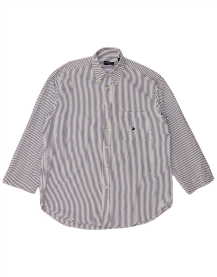 BROOKSFIELD Мужская рубашка, размер 41, средний синий в тонкую полоску, хлопок