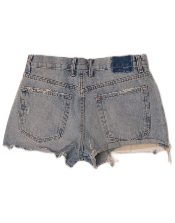 Женские джинсовые шорты Zara EU 38, маленькие, W28, синие, хлопок