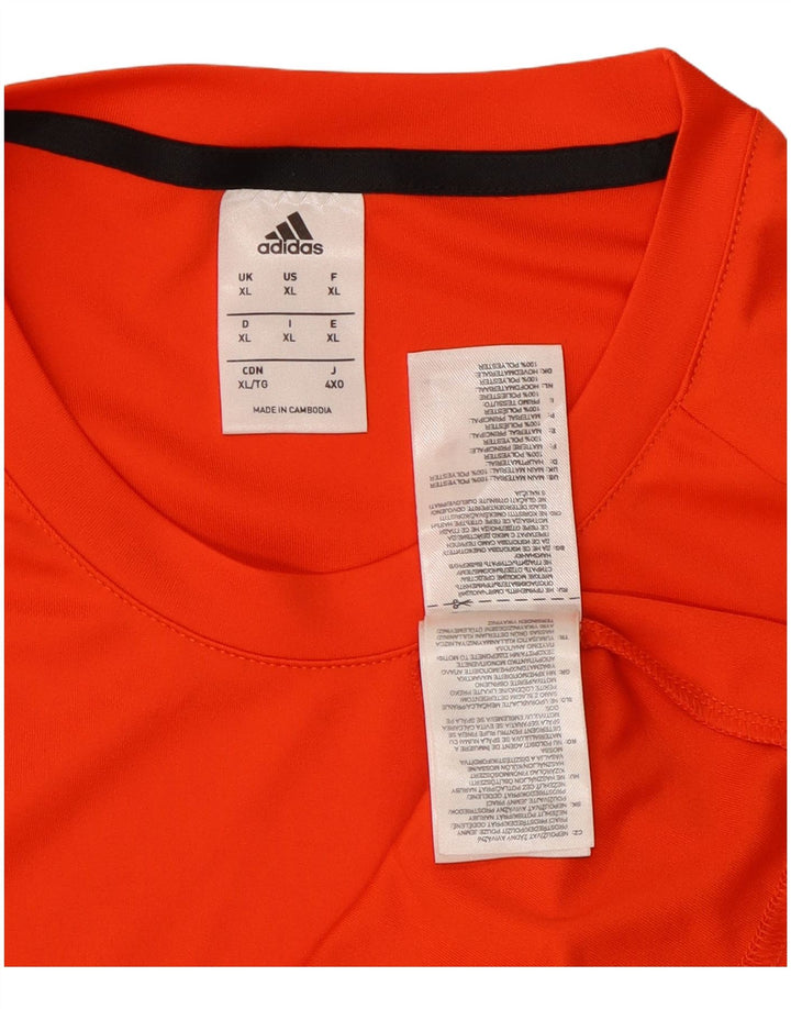 Мужской спортивный костюм Adidas Climalite Top XL Оранжевый полиэстер с цветными блоками