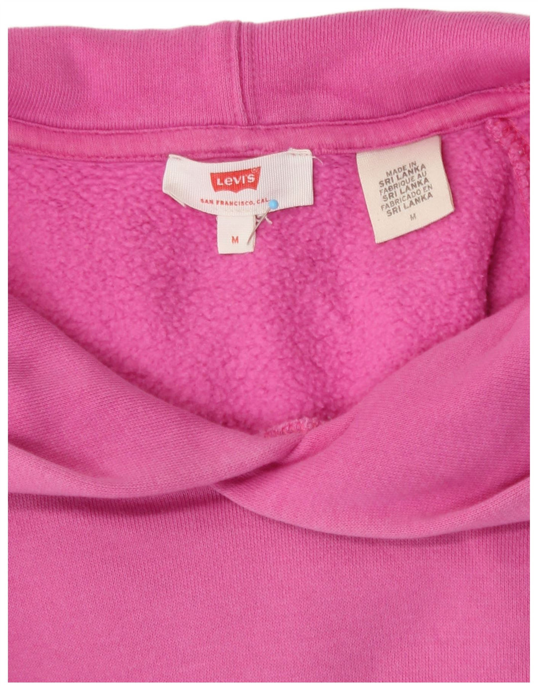 Женский джемпер с капюшоном Levi's Oversized с рисунком UK 14, средний розовый