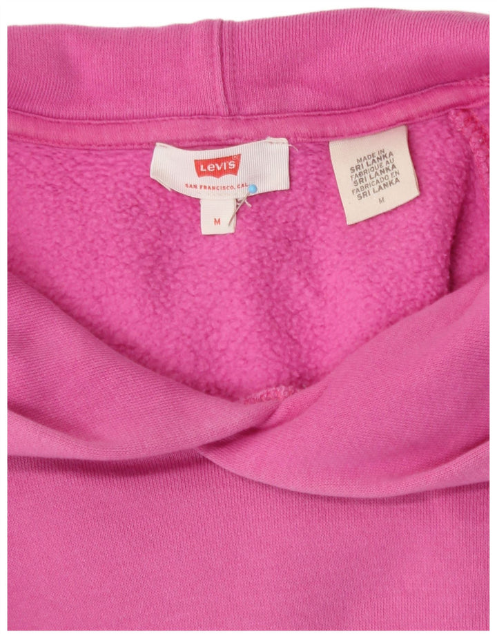 Женский джемпер с капюшоном Levi's Oversized с рисунком UK 14, средний розовый