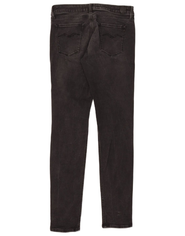 Replay Womens New Luz Skinny Jeans W31 L32 Grey Cotton