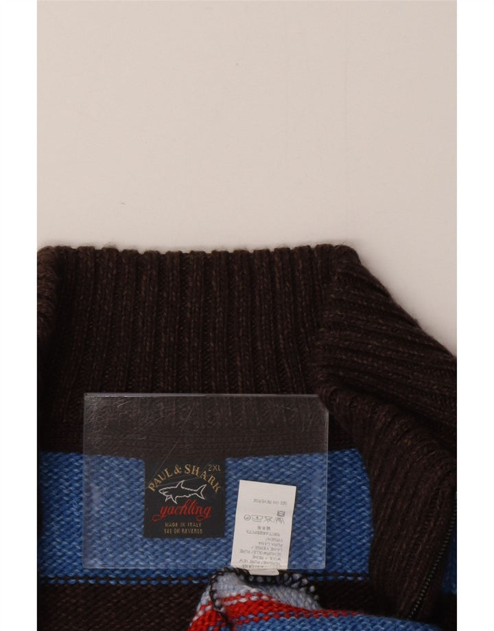 Мужской джемпер с воротником на молнии PAUL & SHARK, 2XL, разноцветный