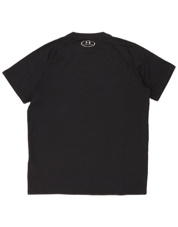 Мужская футболка Heat Gear Under Armour, маленький черный полиэстер