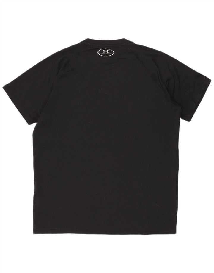 Мужская футболка Heat Gear Under Armour, маленький черный полиэстер