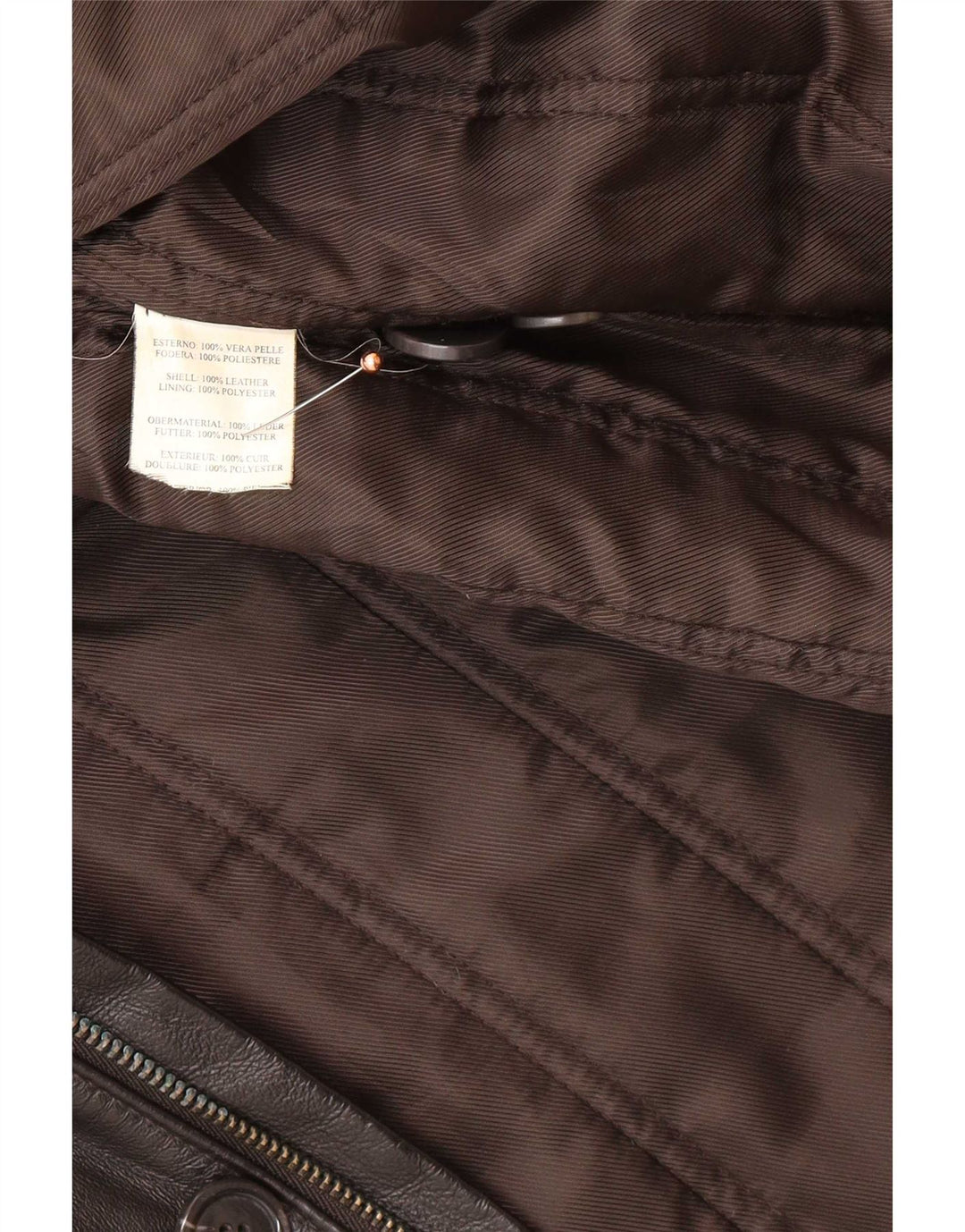 Винтажное мужское кожаное пальто IT 58 3XL черное